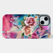 Belles roses et papillons (Verso Horizontal)