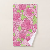 Belles Roses Roses Pâles Monogrammées (Serviette à main)