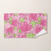 Belles Roses Roses Pâles Monogrammées (Serviette à main)