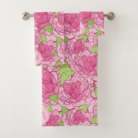Belles roses roses roses monogrammes (En situation)