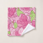 Belles roses roses roses monogrammes (Gant de toilette)