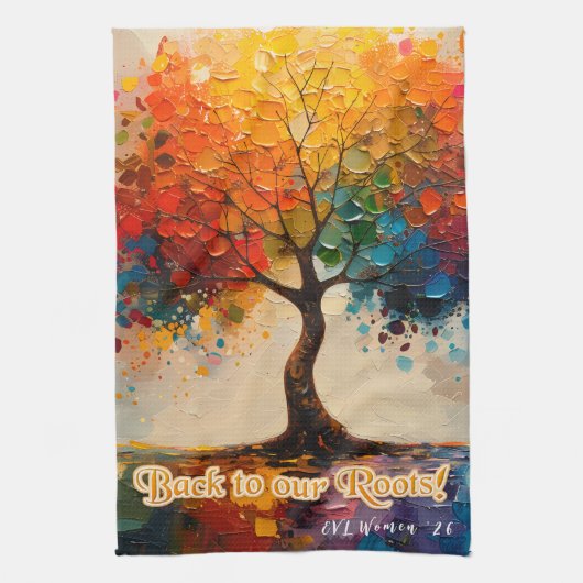 Belles serviettes de cuisine de l'Arbre de Vie (Vertical)