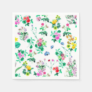 Belles serviettes en papier floral