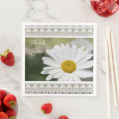 Belles serviettes en papier marguerrier blanc pour (En situation)