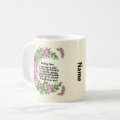 Belles tasses de Mariage Rose Vows (Devant gauche)