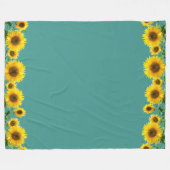 Belles Tournesols Jaunes sur couverture en polaire (Devant (Horizontal))