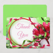 Belles tulipes Cartes de remerciements (Devant / Derrière)