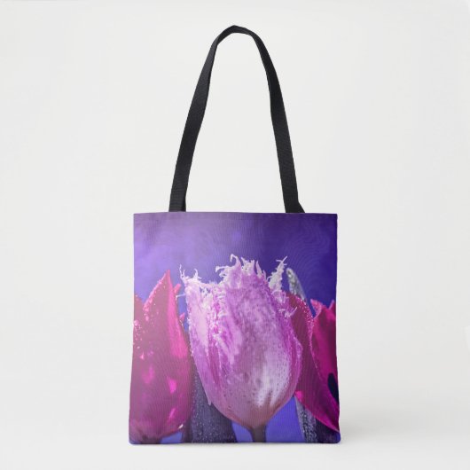 Belles tulipes sur un sac fourre-tout (Devant)
