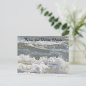 Belles vagues océaniques Carte postale (Debout devant)
