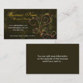 Belles vignes D4 - cartes de visite de Scrollwork (Devant / Derrière)