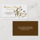 Belles vignes D5 - cartes de visite de Scrollwork (Devant / Derrière)