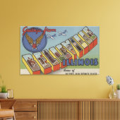 Belleville, Illinois - grote letterscènes Canvas Afdruk (Insitu (Woonkamer))