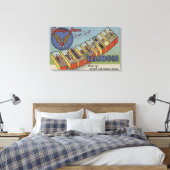 Belleville, Illinois - grote letterscènes Canvas Afdruk (Insitu (Slaapkamer))