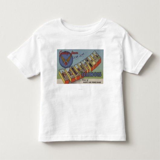 Belleville, Illinois - grote letterscènes Kinder Shirts (Voorkant)