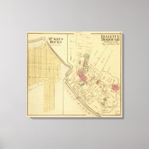 Bellevue Borough Canvas Afdruk