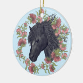 Bellflower Black Horse Ornament (Links)