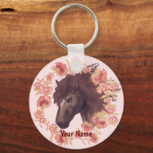 Bellflower Chestnut Horse Sleutelhanger (Voorkant)