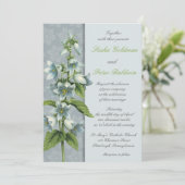 Bellflower Floral Wedding Kaart (Staand voorkant)