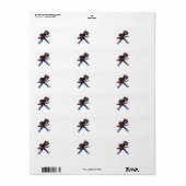  Bellhop in Uniform, Suitcase en Golf Club Etiket (Full Sheet)