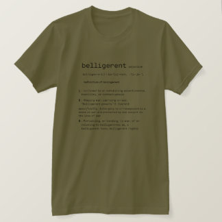 Belligerende definitie t-shirt