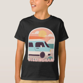 Bellingham Beach Retro Pastel Colors Sun And Surfi T-shirt