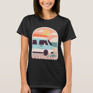 Bellingham Beach Retro Pastel Colors Sun And Surfi T-shirt