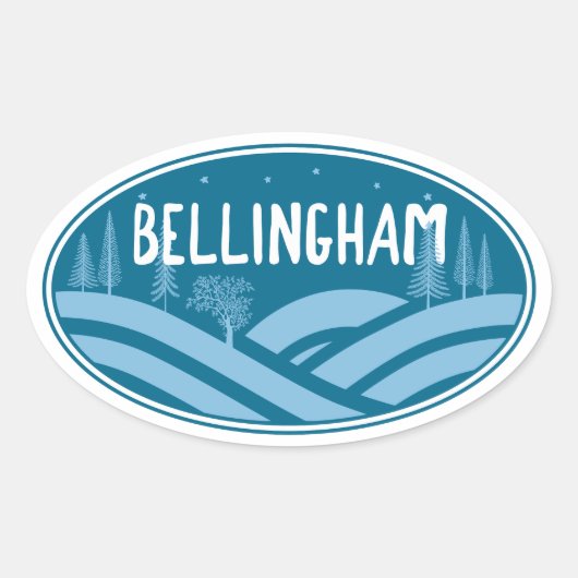 Bellingham Washington Buiten Ovale Sticker (Voorkant)