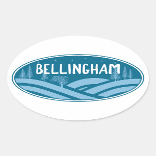 Bellingham Washington Buiten Ovale Sticker