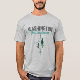 Bellingham Washington Geometrische bomen T-shirt