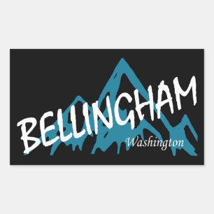 Bellingham Washington Mountains Rechthoekige Sticker