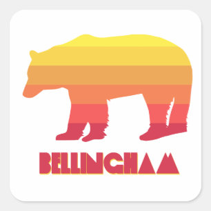 Bellingham Washington Rainbow-Beer Vierkante Sticker