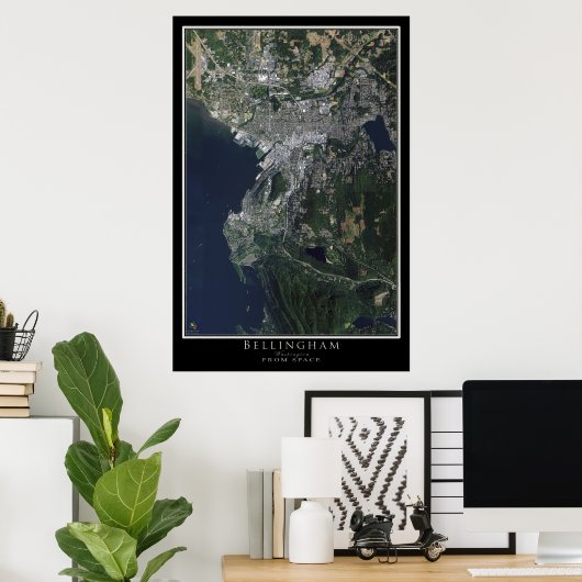 Bellingham Washington Satellite Poster Map (Thuiskantoor)