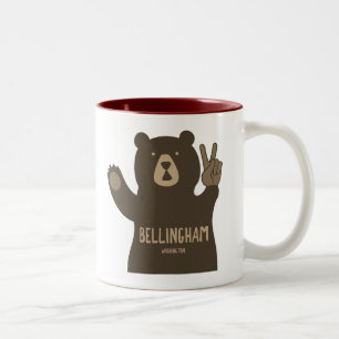 Bellingham Washington Vredesbeer Tweekleurige Koffiemok