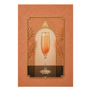 Bellini Art Deco Poster Bar Kunst Perfect Poster