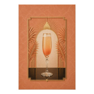 Bellini Art Deco Poster | Bar Kunst Perfect Poster