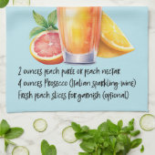 Bellini Cocktail Recept Theedoek (Gevouwen)