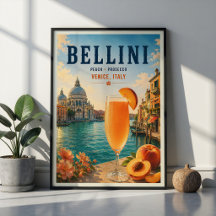 Bellini Cocktail Venetië Italië Perzik Prosecco