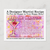 Bellini Martini Recept Briefkaart (Voorkant)