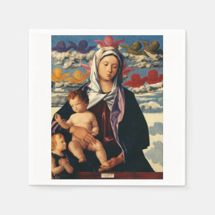 Bellini's Maagd en Kind Hoge Kwaliteit Kunstwerk Servet