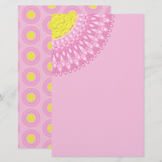 Bellis Mandala Briefpapier (Voorkant / Achterkant)