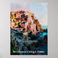 ** Bellissima Italiaanse taal Cinque Terre Art