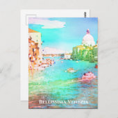 ** Bellissima Italiaanse taal Venetië Venezia Briefkaart (Voorkant / Achterkant)