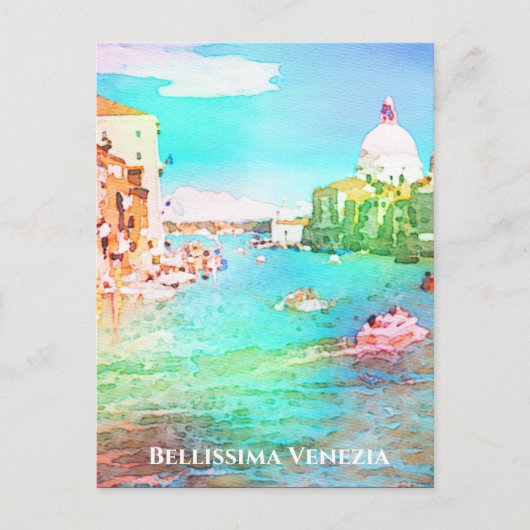 ** Bellissima Italiaanse taal Venetië Venezia Briefkaart (Voorkant)