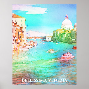 ** Bellissima Italiaanse taal Venice Venezia Soft Poster