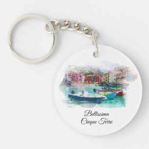 ** Bellissima Italië Italiaanse taal Cinque Terre Sleutelhanger