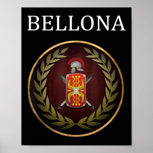 Bellona oude Romeinse godin van de oorlog symbool Poster