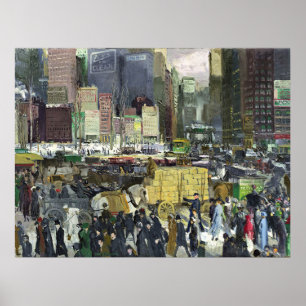 Bellows - New York, beroemd schilderij, Poster