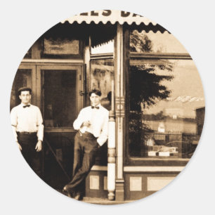 Bell's Barber Shop  Americana Ronde Sticker