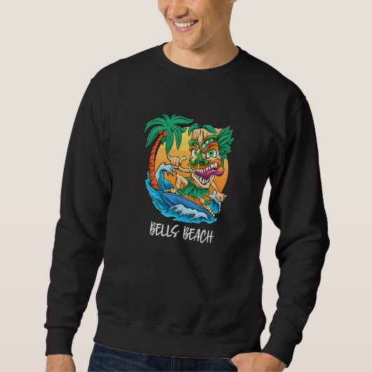 Bells Beach Australia Palm Tree Surfing Beach Vaca Trui (Voorkant)