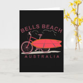 Bells Beach Australia Surfboard Bike Surfer  Kaart (Gele Bloem)